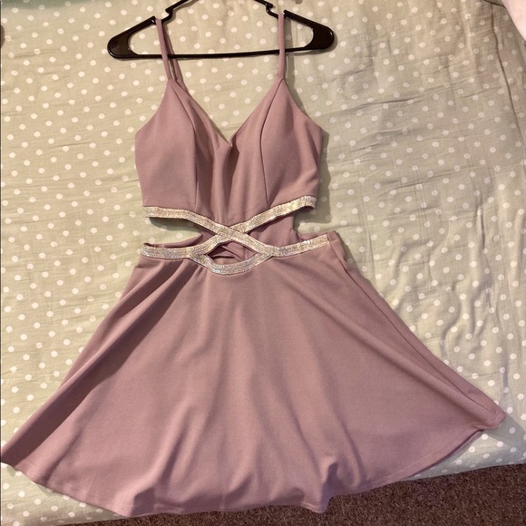 Speechless Juniors' Embellished Infinity-Waist Fit & Flare Dress - Picture 4 of 9